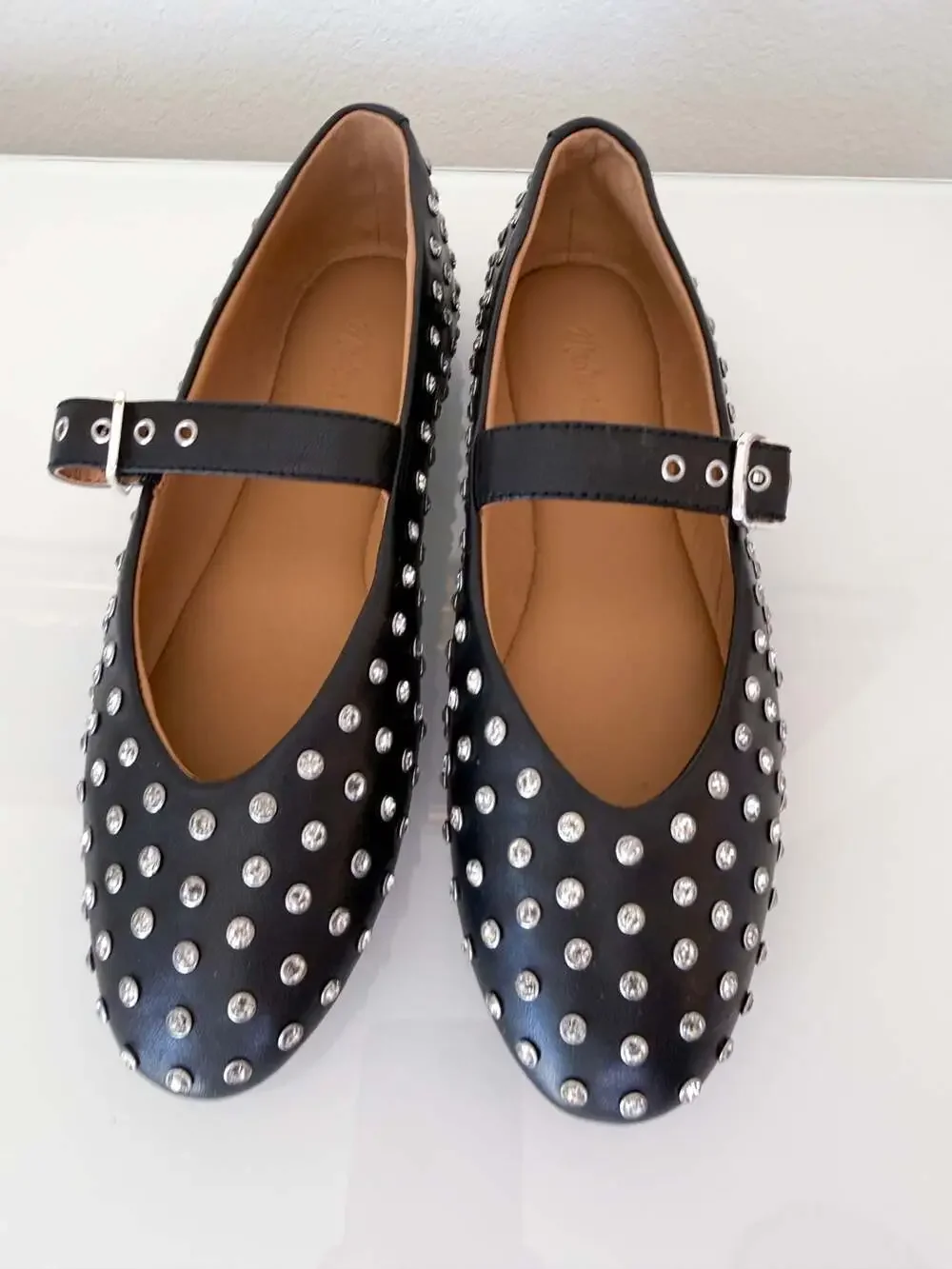 Madewell The Remy Crystal Embellished Leather Mary Jane Flats 8